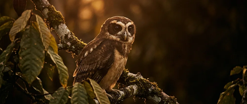 Búho de anteojos, vecino de la finca MAWA